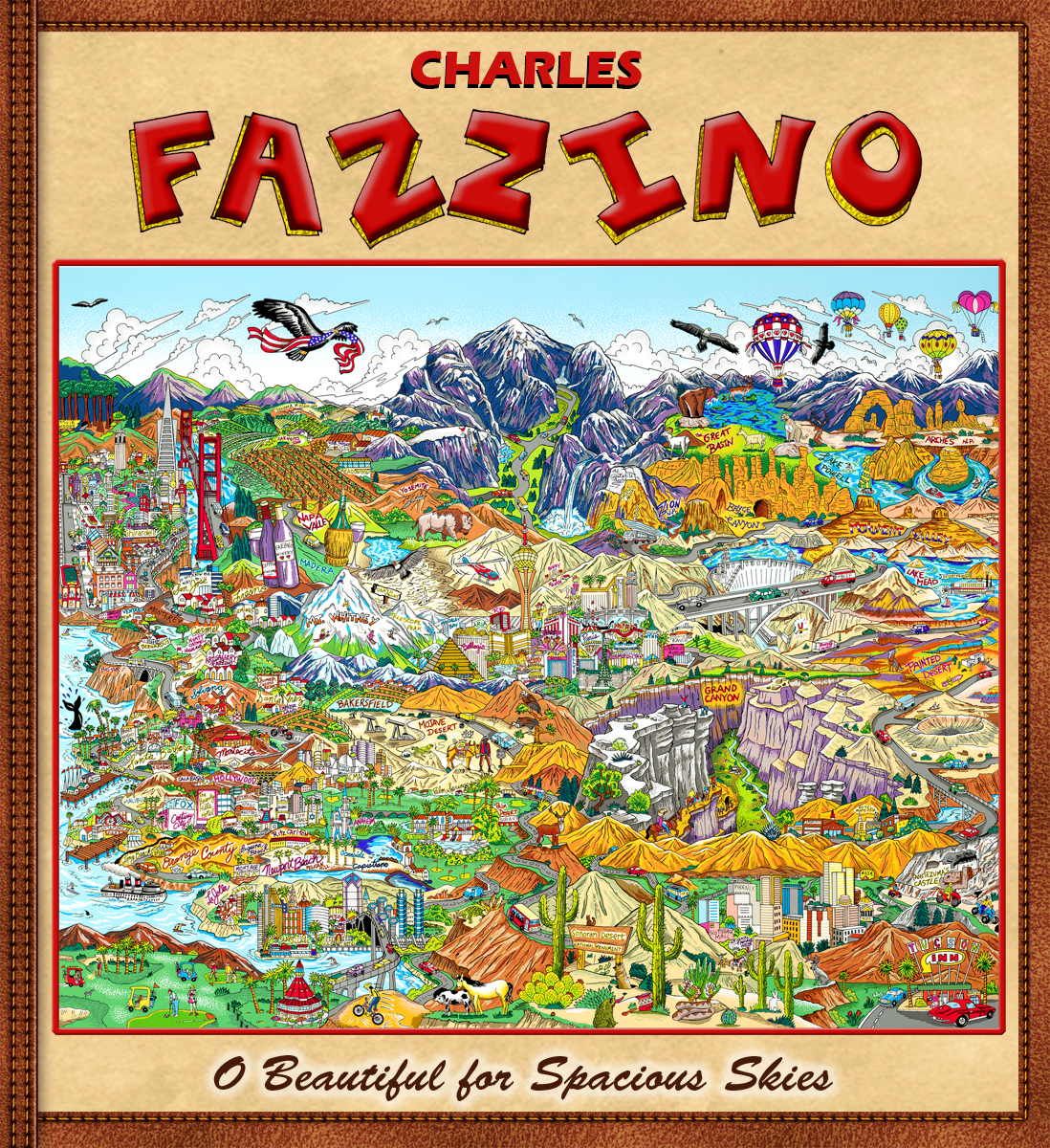 Charles Fazzino O Beautiful for Spacious Skies (Collector Edition Book)